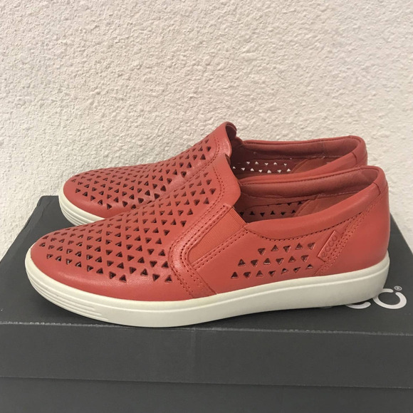 Ecco Women’s Soft 7 Laser Cut Slip-On Sneakers, Size US 5-5.5, Apricot - Picture 4 of 7